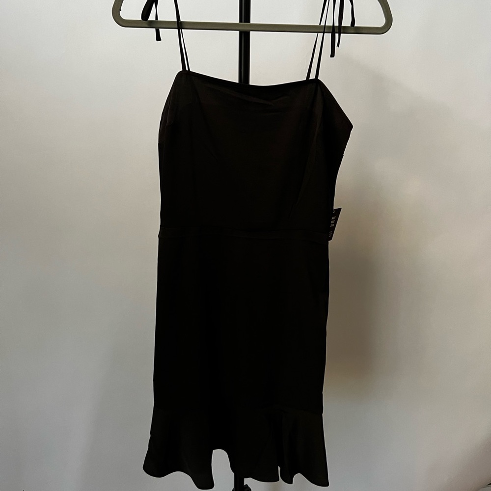 Black satin mini